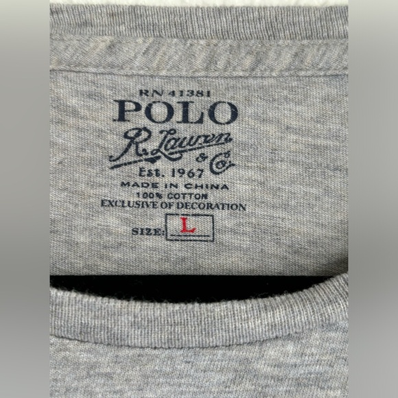 POLO Ralph Lauren Men's Grey TShirt Large - Picture 2 of 4